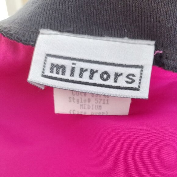 Vintage 1980s NWT Fuchsia Pink Sheer Sleeve Zippered Jacket Size M - Picture 8 of 11